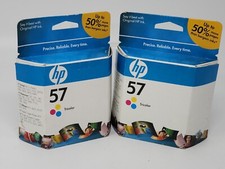 Lot of 2 HP 57 Tri Color Ink Cartridge NEW GENUINE New Sealed Exp 2010