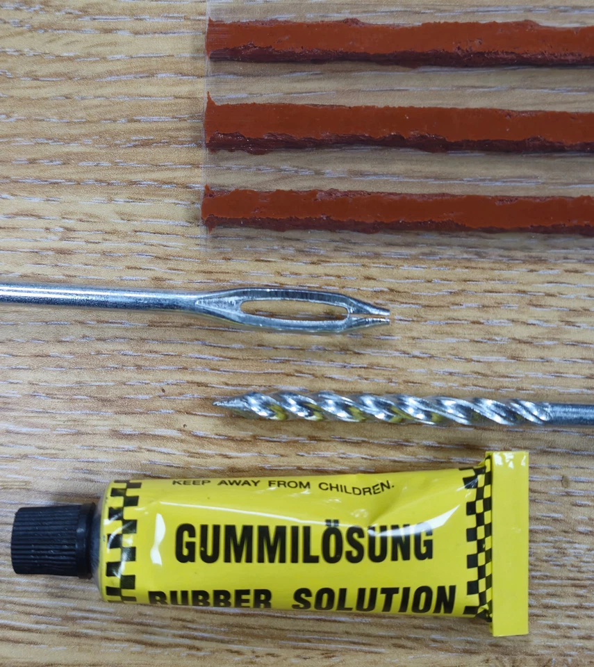 MOTORCYCLE CAR VAN TUBELESS TYRE PUNCTURE REPAIR KIT TIRE TOOL PLUG - Image 3 of 4