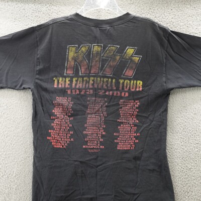 Vintage Kiss Shirt Adult Large Black Farewell Tour 2000