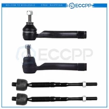 4PC Front Inner & Outer Tie Rod End Links Kit For 2007 2008 - 2012 Nissan Sentra