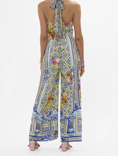 Camilla Halterneck Jumpsuit With Tie Neck Wall To Wall Wonders Sz S RRP $795 - Picture 6 of 19
