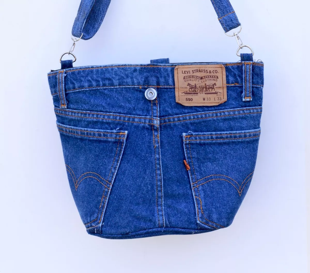 Vintage Levis 501 Denim Tote Bag Purse Now! Designs San Francisco 70s USA  Made | eBay