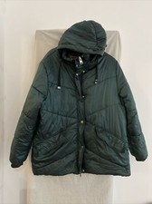 Tokyo Laundry Green Shiny Hooded Coat Size 14 (ref 3)