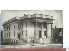 Vintage postcard. Christian church, falls City, Nebraska.RPPC. (F1)