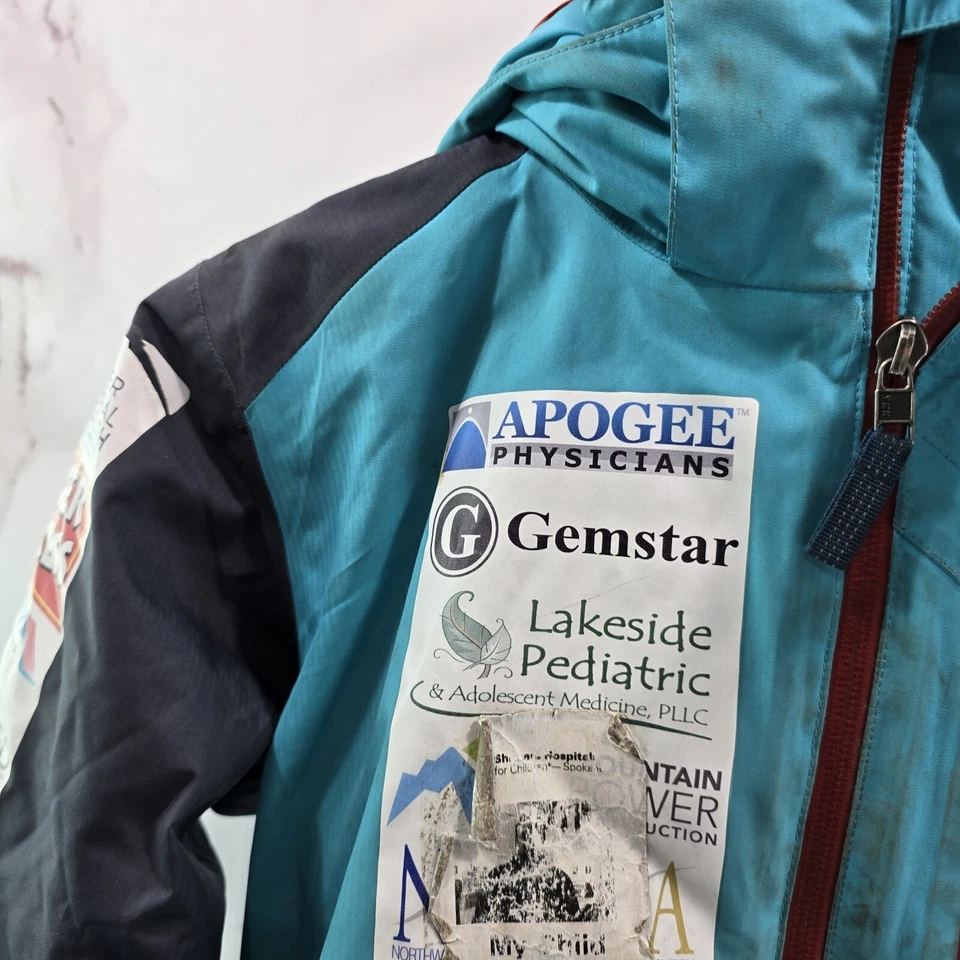 Patagonia Coat Youth 10 M Blue Hooded Ski Jacket Snow Winter Boys Girls Puffer  - Image 2 of 4