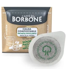 150 Bourbon Coffee PODS Green Wrap 100% 44MM ESE Black Blend Waffles