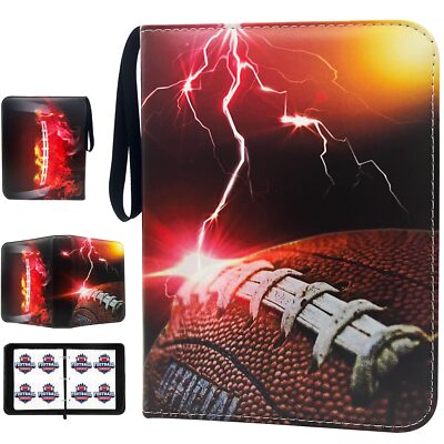 Football Card Binder with Sleeves Trading Cards Album Fits 400 400 Pockets | eBay Football Card Binder with Sleeves Trading Cards Album Fits 400 400 Pockets | eBay