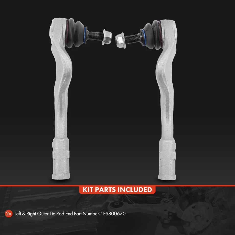 2x Outer Tie Rod End for Audi A4 A5 A6 Quattro Q5 RS5 RS7 S4 S5 S6 Porsche Macan - Image 2 of 4
