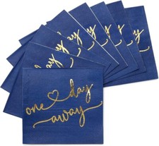 100 Pcs One Day Away Rehearsal Dinner Cocktail Napkins 3-Ply X0036H52IF