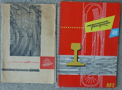 Vintage Fleischmann HO M3 Trackplans & Addendum Booklet 1960's German Trainset