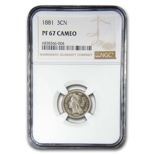 1881 Three Cent Nickel PF-67 Cameo NGC
