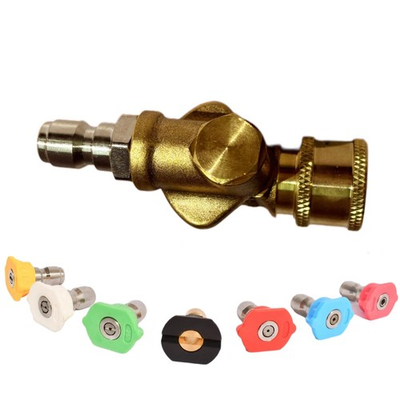 #ad #ad 8 Pack 5 Angles Pressure Washer Pivoting Coupler Attachment Kit 1 4”Quick Con... $18.40