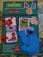 Sesame Street ABC Interactive Flash Cards Slide Learn 30 Panels Hinkler 2009
