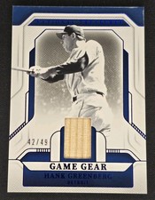 Panini National Treasures 2025 Hank Greenberg Game Gear /49 - Detroit Tigers