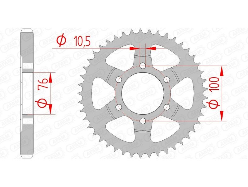 Pignon AFAM 14902 en acier pas 530 pour remplacer votre kit chaîne