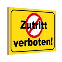 Holzschild 20X30 Cm Zutritt Verboten StraßEnschild Deko Geschenk Holz Schild