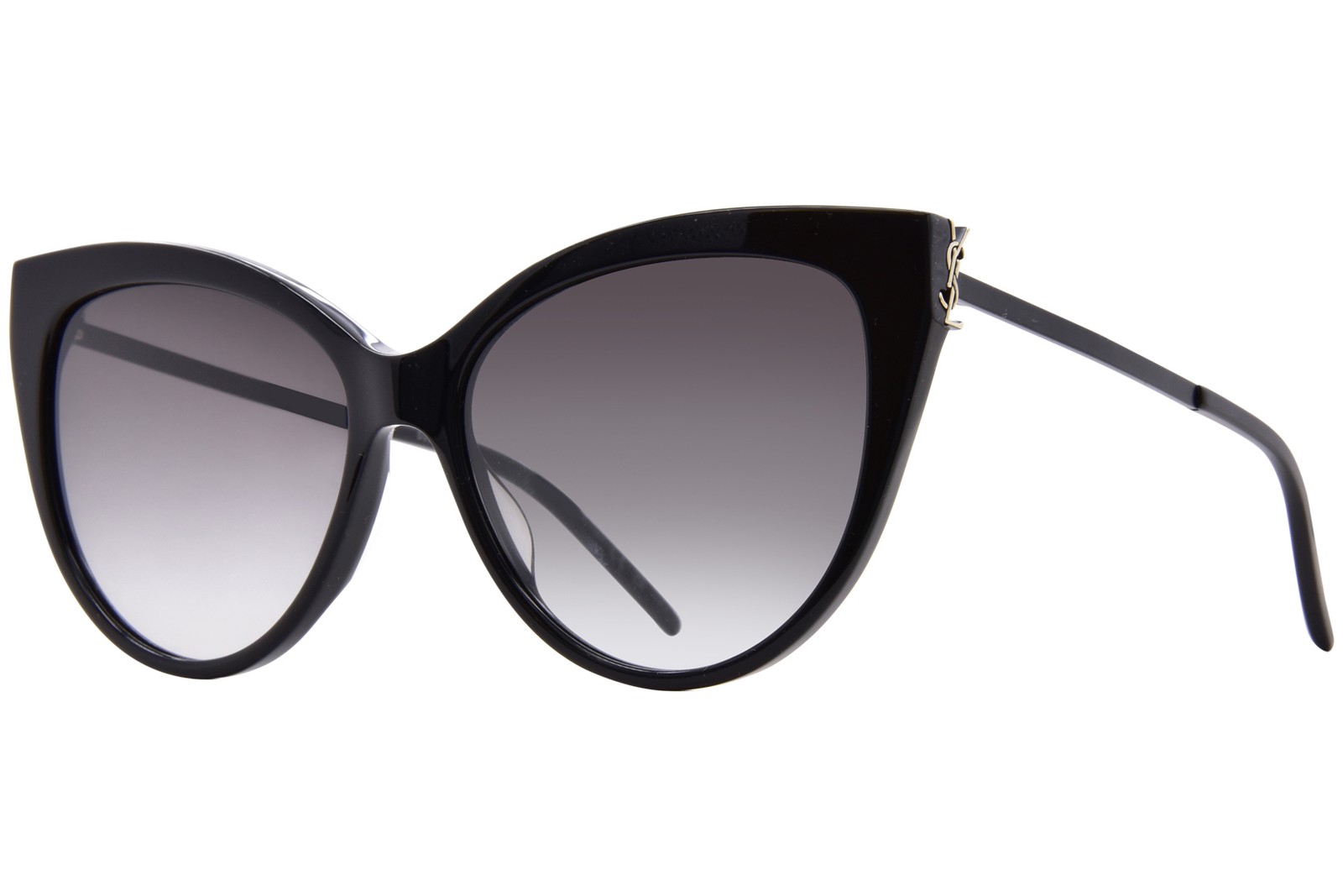 Occhiali da sole Saint Laurent Monogram SLM48S A 002 lenti sfumate nero fumo 56 mm