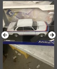 Solido 1:18 1971 BMW 2002 TII Turbo Evocation – White with Stripes - S1808602