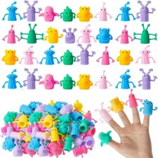 40pcs Monster Finger Puppets Toys,Cute Rubber Finger Doll Toys,Mini Rubber