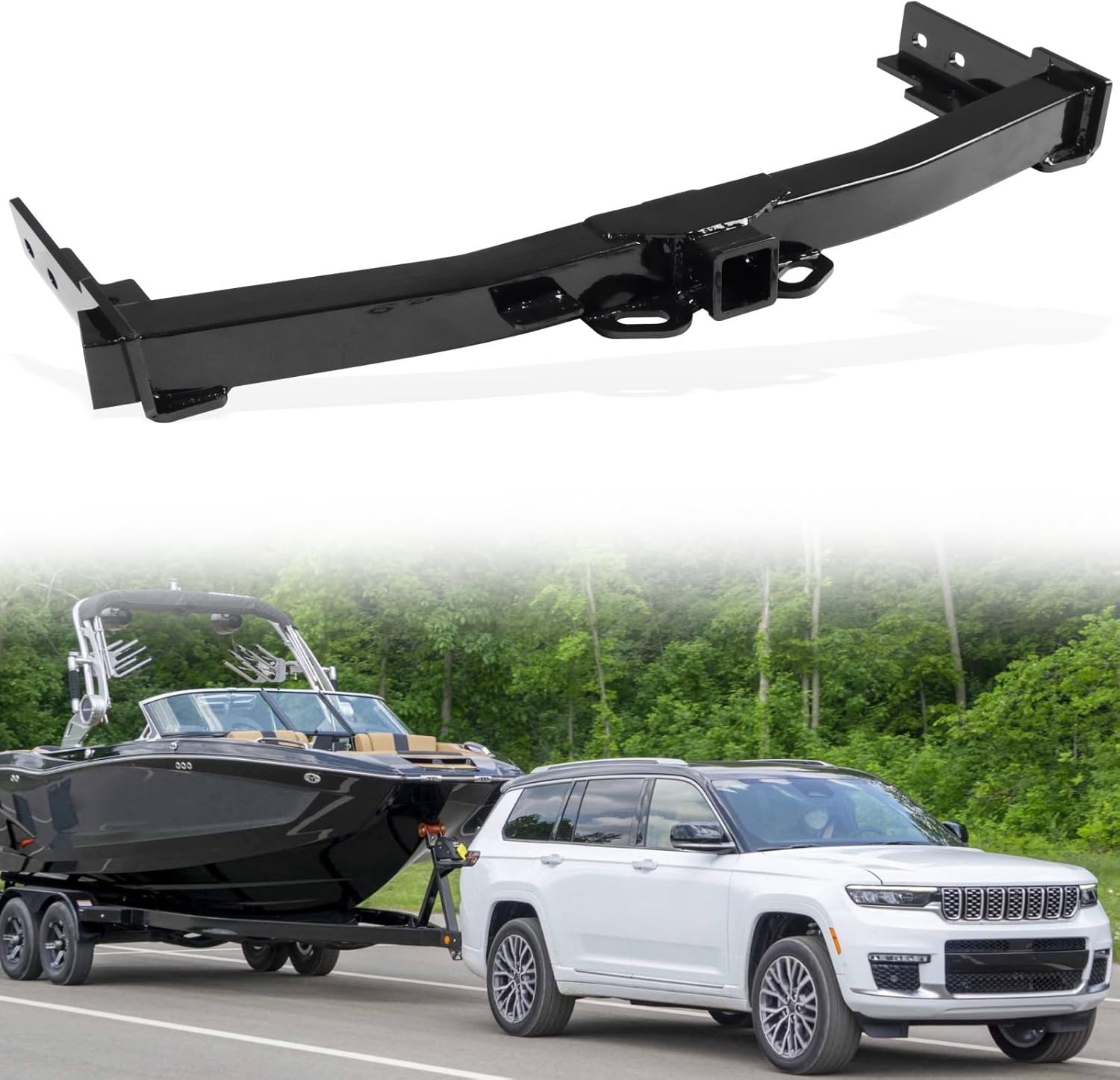  Class III 2-Inch Trailer Hitch Receiver Fit for 2021-2026 Jeep Grand Cherokee 
