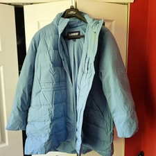 Lands End Puffer Jacket Blue