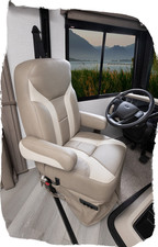 Rv Motorhome Captain Chair Set New Light And Dark Tan With Power Drivers Seat