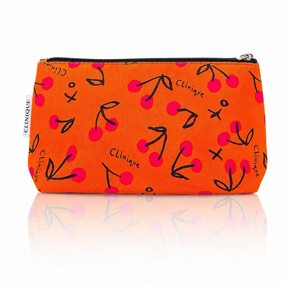 Clinique Orange Cosmetic Makeup Bag designed by Donald X. NWOT. | eBay