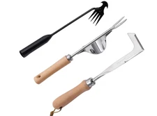 3 Pack Weed Puller Manual Crack Weeder Stainless Crevice Sickle Lawn Driveway