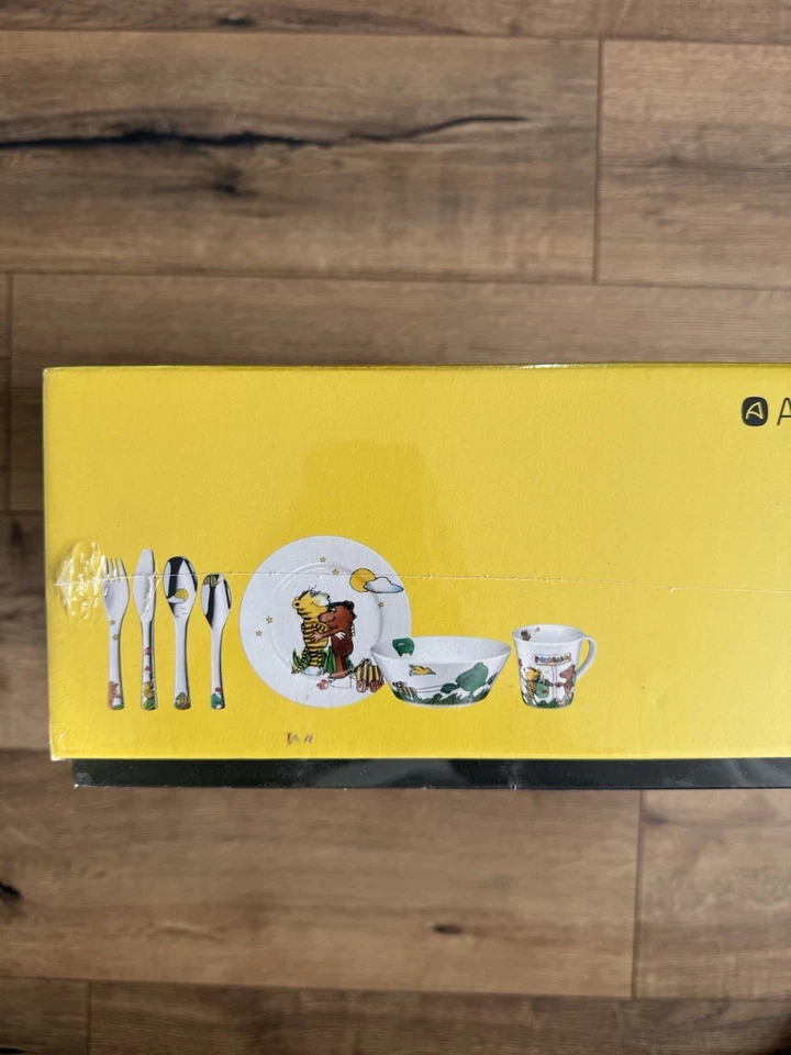 Janosch Auerhahn Kinder-Set 7-teilig, Besteck, Teller, Becher, Schale - Bild 2 von 3
