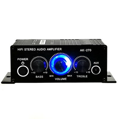 20W+20W 12V 2 Channel Stereo Audio Digital Amplifier HiFi Bass Amp Car Home US