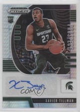 2020-21 Panini Prizm Draft Picks Prospect Hyper Xavier Tillman #PA-XT Auto 02v3