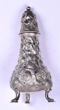 A.G. Schultz Salt Shaker Repousse 4" Footed