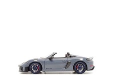 Minichamps 1:18 Porsche 718 Boxster Spyder RS (982) in Arctic Grey / Indigo