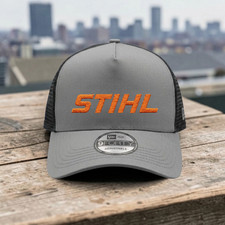 Stihl Tools Embroidered Logo Trucker Hat Gray Black Mesh Adjustable Cap