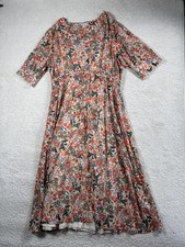 Johnny Was Workshop Dress Womens XL Multicolor Floral Maxi Boho Prairie