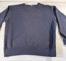 Polo Ralph Lauren Crewneck Sweatshirt Mens Navy Med Faded Preppy VTG 90's