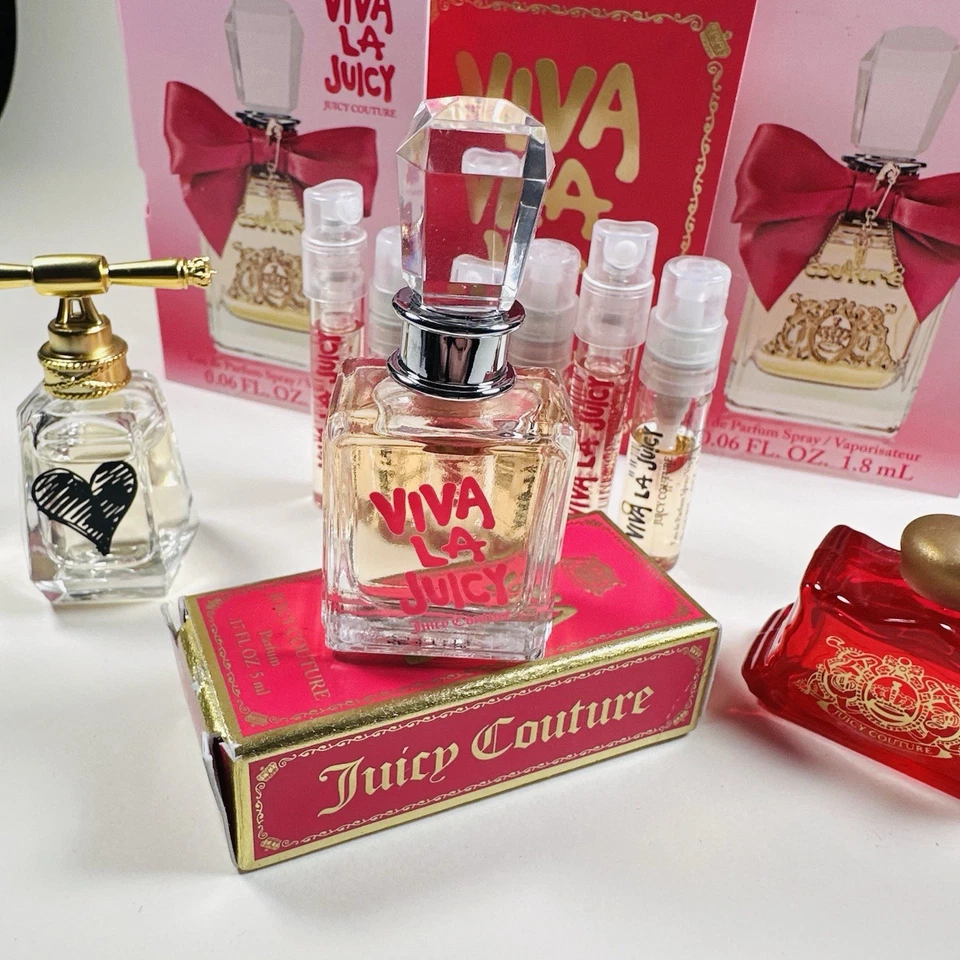 Juicy Couture Viva La Juicy X3 Minis .17oz ~ & 6 Spray Samples (Lot Of 9 Total!) - Image 3 of 4
