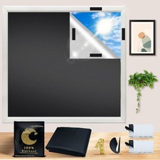 100 Blackout Window Cover - Portable Temporary Blackout Curtains 118"H X 57"W