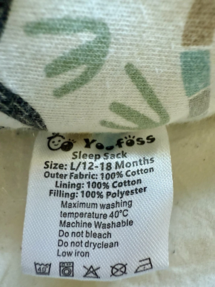 Saco de dormir para bebé Yoofoss 100 % algodón, temático de selva, 12-18 meses Foto 2 de 3