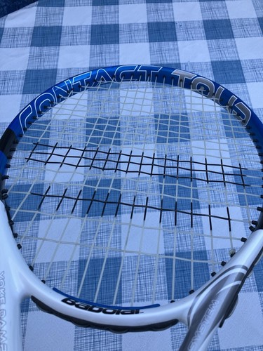 Babolat Tennis Racket Contact Tour Size (0) 4 27” Length White Blue With Cover - 第 4/13 張圖片