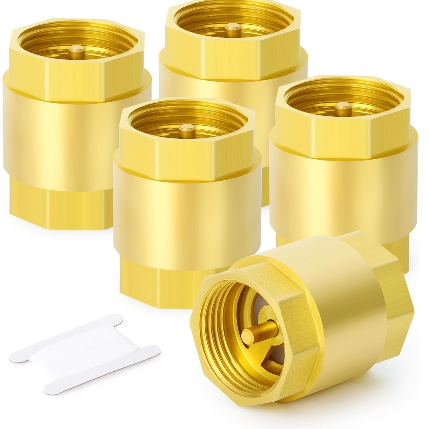 5PCS Brass Check Valve 1/2" FNPT Thread, Backflow Prevention, One Way Check