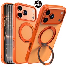 For iPhone 17 Pro 17 Pro Max Air 17e Ring Bracket Case Thin Cover/Tempered Glass