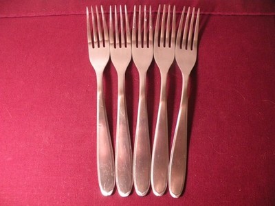 Set Of 5 Dinner Forks Zwilling JA Henckels GEM SATIN Stainless Steel 8 1/8''