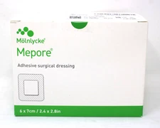 Molnlycke 670800 Mepore 2.4" x 2.8" Island Dressing - 60/BX  Exp. 7/26+