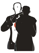 Paper Shooting Targets Pack Of 25 Gun Range Hostage Threat Style 34x24