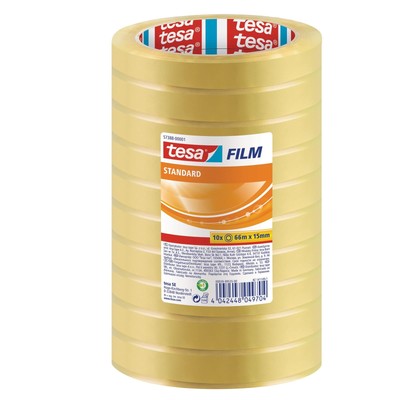 tesafilm standard Self-Adhesive Clear Tape - Transparent Multi-Purpose Adhesive