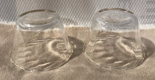 Vintage Anchor Hocking Fire-king 5 oz Clear Custard Cups #422 Set of 2 1960's - Picture 5 of 13