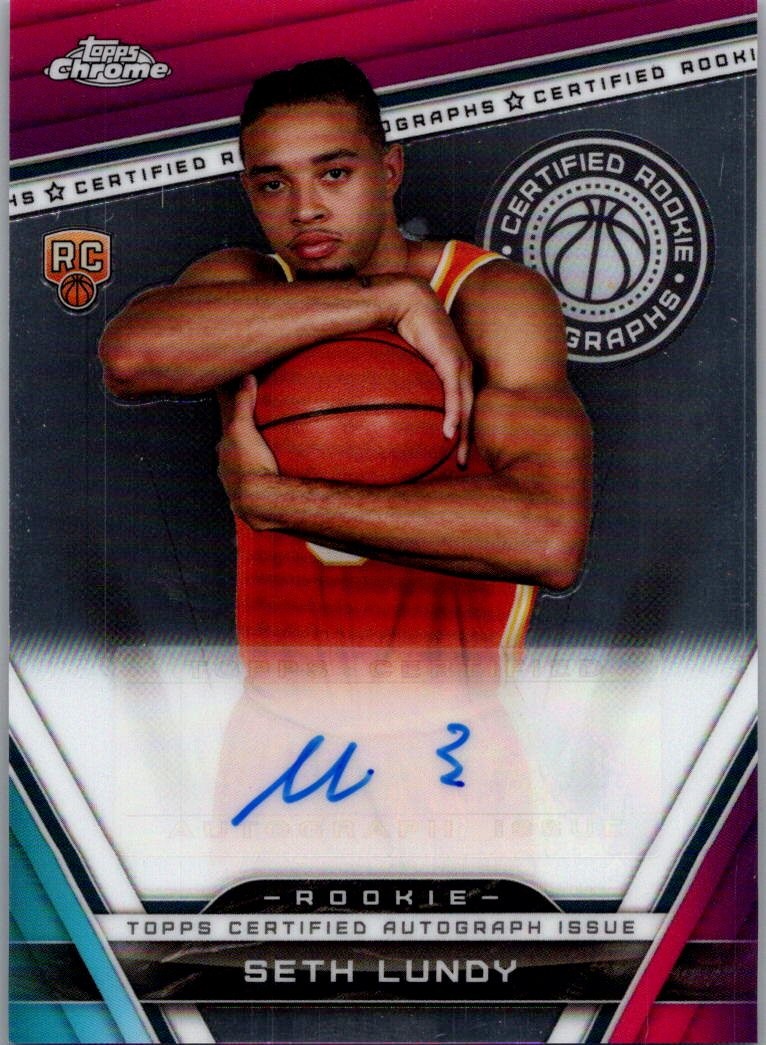 2023-24 Topps Chrome #CRA-SL Seth Lundy Certified Rookie Autographs