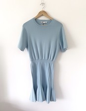 Zara Ladies Baby Blue Summer Dress with pleats - UK Size Small - BNWT