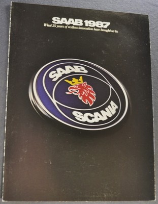 1987 Saab Brochure Folder 9000 S 900 Turbo SPG Convertible Excellent Original 87